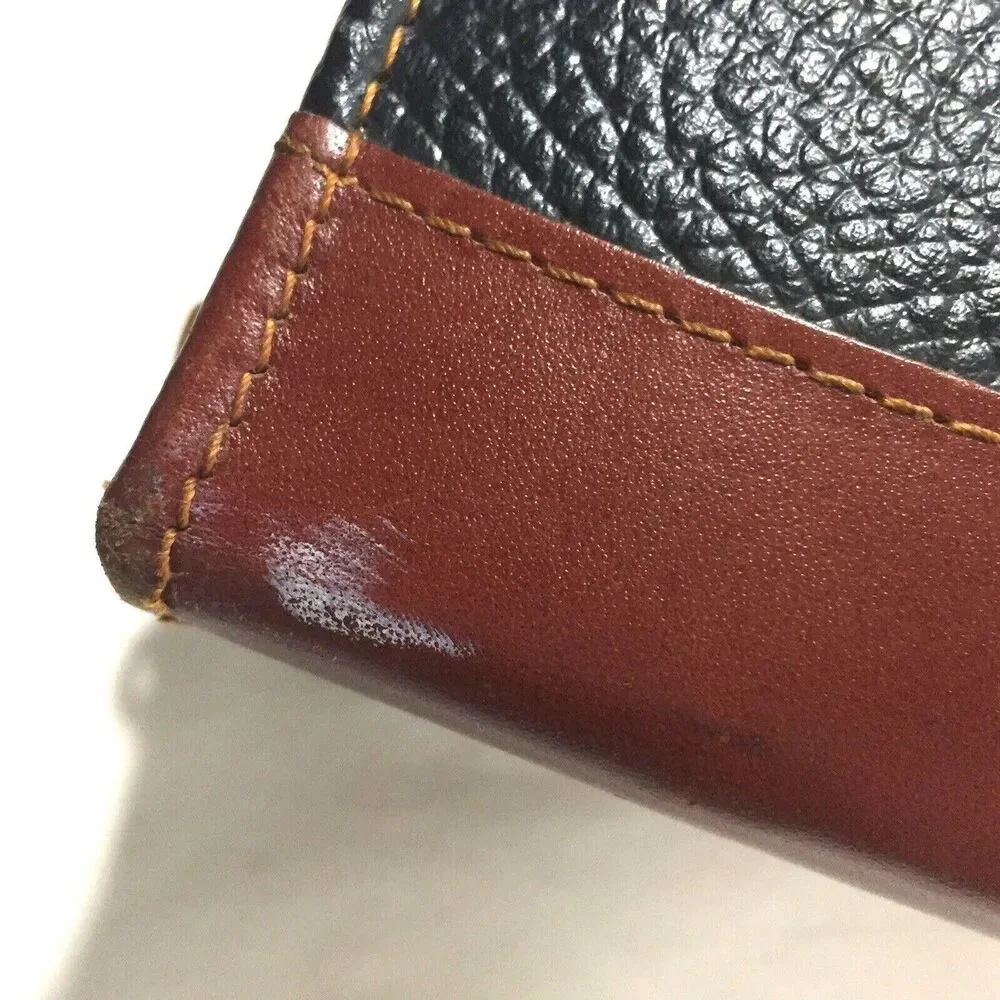 Vintage Stebco Briefcase Attache Vegan Pebbled Leather Retractable Handle Binder